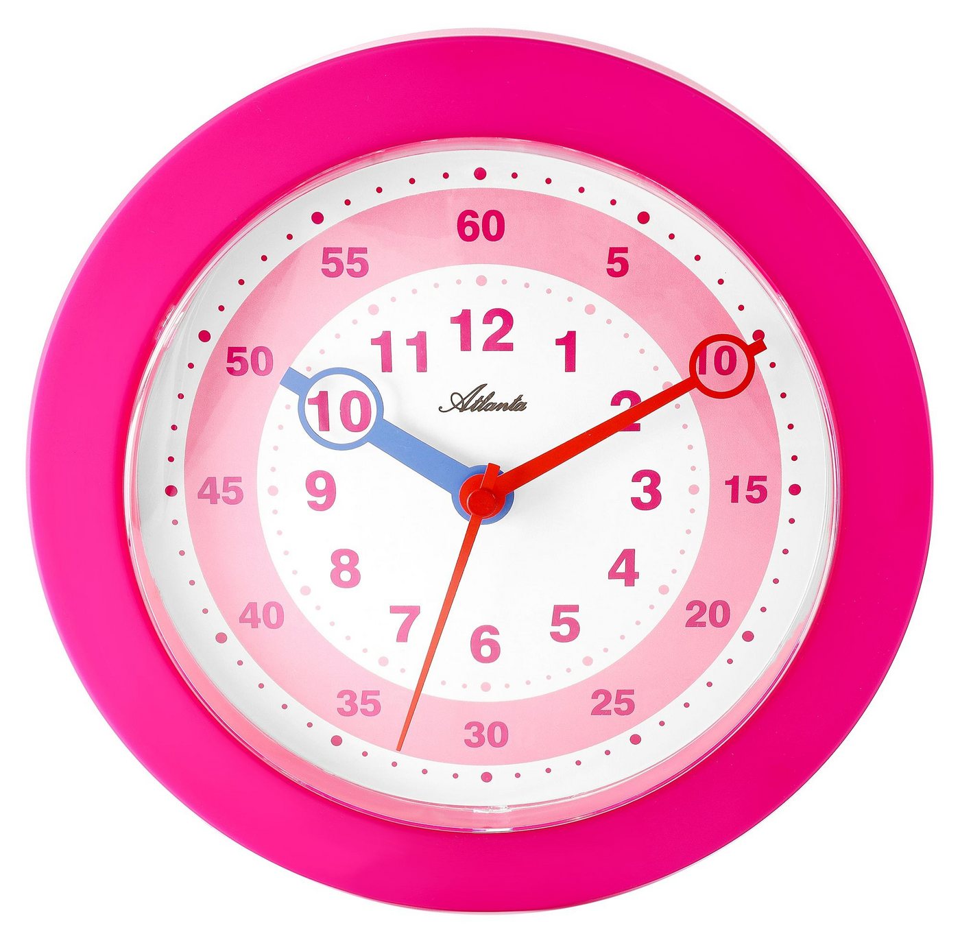 Atlanta Quarzuhr 4481 Atlanta Wanduhr für Kinder, pink, Ø 22,5 cm von Atlanta