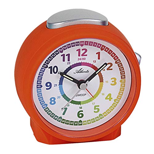 Kinderwecker Mädchen ohne Ticken Analog Orange - 1999-12 von Atlanta