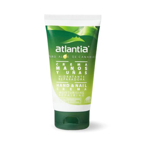 Atlantia Hand- und Nagelcreme | Creme für rissige und trockene Hände | Natürliche Handcreme | Feuchtigkeitsspendende und reparierende Creme | Aloe Vera Handcreme | 75 ml von Atlantia