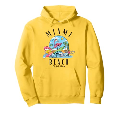 Miami Beach Florida Herren, Damen, Kinder, Teenager, Mädchen und Jungen Pullover Hoodie Miami Beach Florida Herren, Damen, Kinder, Teenager, Mädchen und Jungen Pullover Hoodie von Atlantic Ocean Beach Vacation Souvenir Store