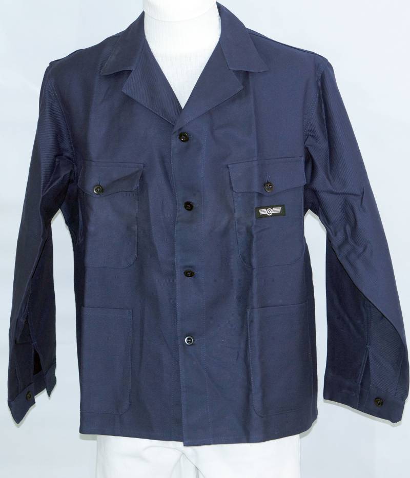 Dunkelblaue Arbeitskleidung Jacke Unisex Chore Workers Für Techniker Gartenarbeit Vintage-Jacke Chore-Arbeiter. Markierte Größe 60 von AtlanticCo