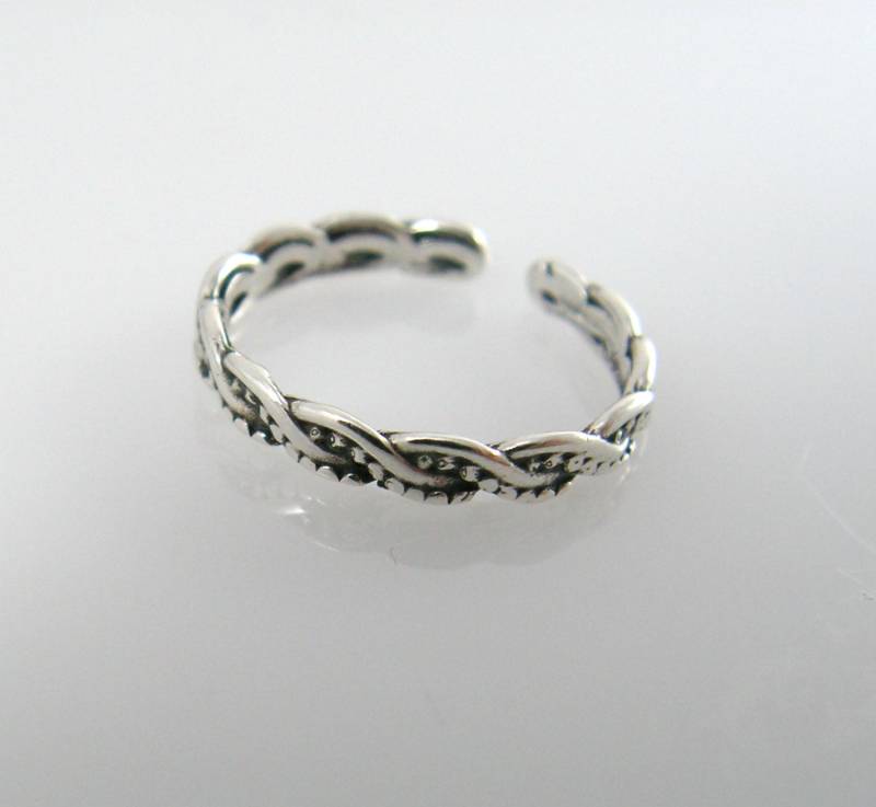 Geflochtener Zehenring. Zehenring Aus 14K Gold. Sterling Silber Zehenring. Geschenk Für Sie. Verstellbarer Geschenkideen. Körperschmuck. Boho von AtlanticSun