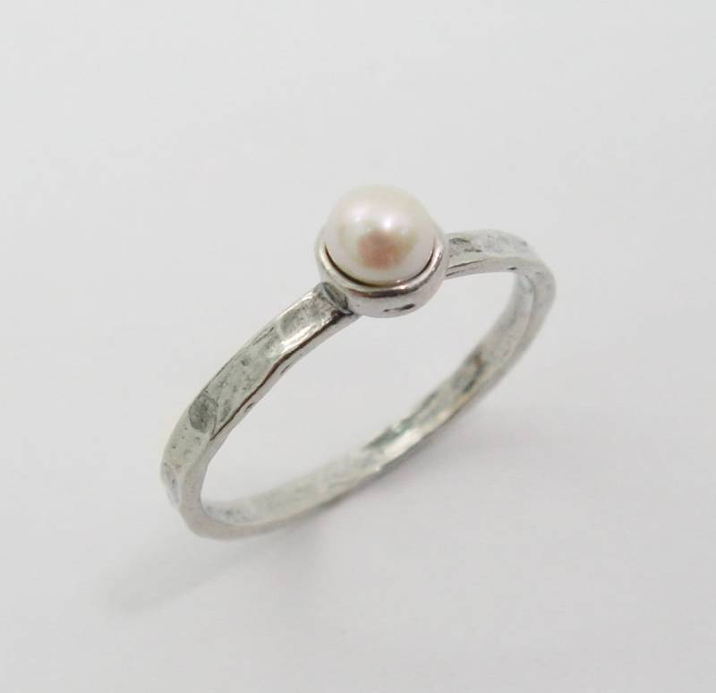 Perlenring Aus Sterlingsilber. Perlen-Silberring. Geburtstagsgeschenk Mutter Schwester Frau, Geschenkideen, Perlenschmuck von AtlanticSun