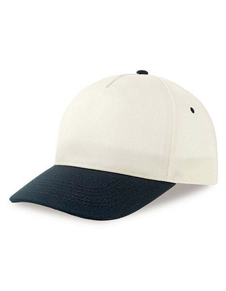 Atlantis Headwear Atlantis Recy Five Cap Klassische, strukturierte Baseballkappe, Geschwungener Schirm, Hochwertiger Klettverschluss von Atlantis Headwear