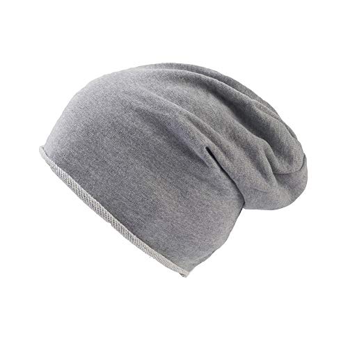 Atlantis Brooklin Raw Edge Jersey Beanie Mütze (Einheitsgröße) (Grau) von Atlantis