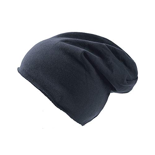 Atlantis Brooklin Raw Edge Jersey Beanie Mütze (Einheitsgröße) (Marineblau) von Atlantis