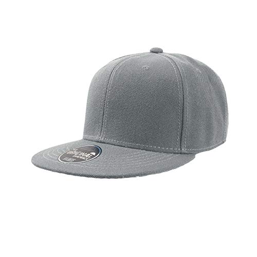 Atlantis Snap Back Flacher Schirm 6 Panel Kappe (Einheitsgröße) (Grau) von Atlantis