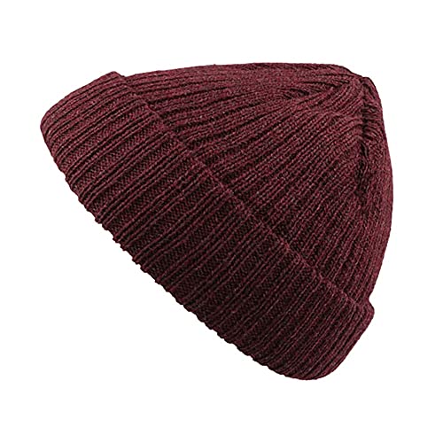 Atlantis Unisex Docker Kurze Beanie-Mütze mit Umschlag (EinheitsgröÃŸe) (Burgunder meliert) von Atlantis