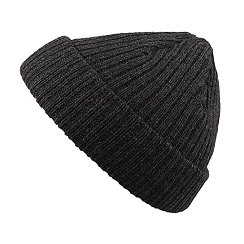 Atlantis Unisex Docker Kurze Beanie-Mütze mit Umschlag (Einheitsgröße) (Schwarz meliert) von Atlantis