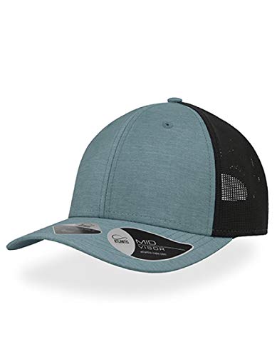 Baseball-Cap Kappe Basecap Baseballmütze 6-Panel-Mesh-Cap WHIPPY Cap Klettverschluss (Grey Melange) von Atlantis