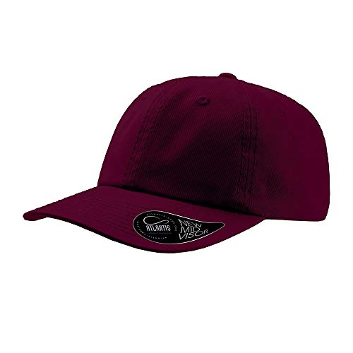 Dad Hat Strapback Cap Basecap Baseballcap Kappe Käppi Baumwollcap Cap Basecap (One Size - bordeaux) von Atlantis