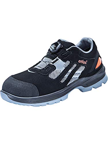 Atlas Sicherheitsschuhe Halbschuhe Flash 3205 Boa S1P Gr. 36-49 (XP® metallfreie Durchtritthemmung und alu-tec® Aluminiumkappe) (36 EU, Schwarz/grau) von Atlas