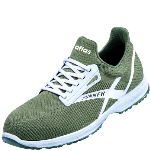 Atlas Sicherheitsschuhe Runner 75 S1P (Recycling-Schuh aus 92% PET, Dämpfungssystem, atmungsaktiv, Funktionsfutter, ESD) Arbeitsschuhe (eu_Footwear_Size_System, Adult, Numeric, medium, Numeric_39) von Atlas