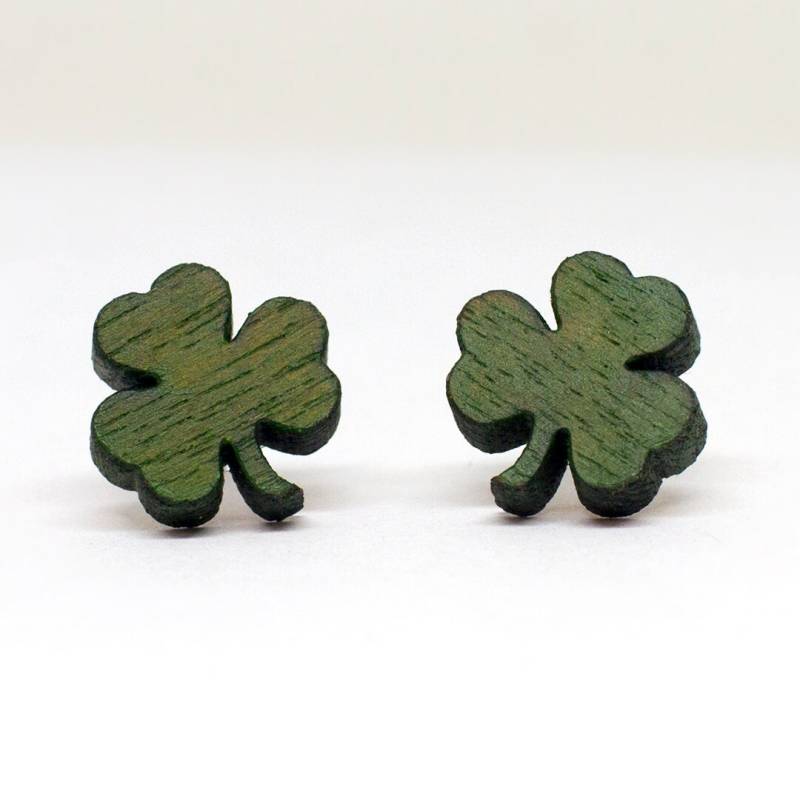 Kleeblatt Ohrringe Ohrstecker Und Pins - 100 % Handgefertigt von AtlasAndOlive