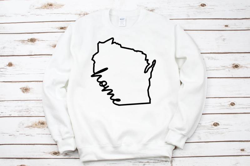 Wisconsin Kapuzen-Crew-Sweatshirt | Zuhause Zustand Hoodie Unisex Rundhalsausschnitt Jugend Erwachsene Plus Größe von AtlasTees