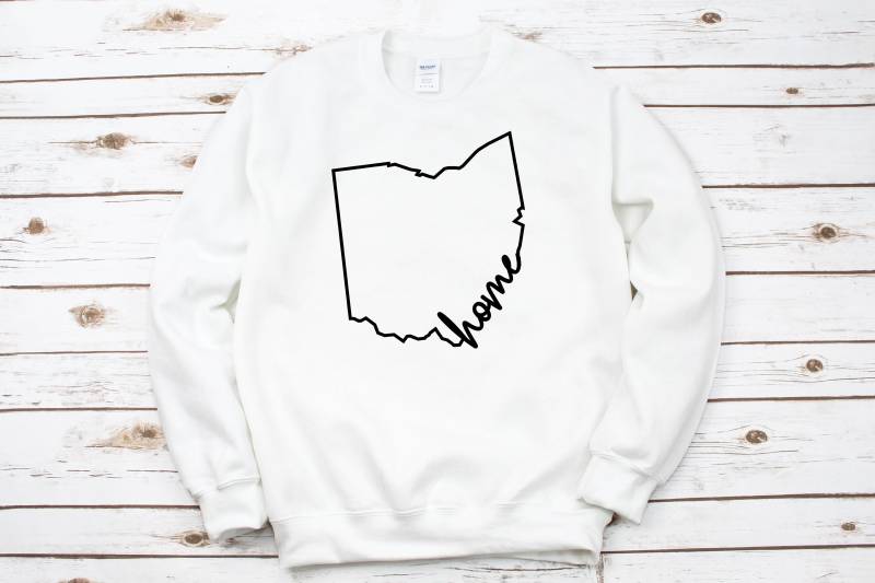Ohio Kapuzen-/Crew-Sweatshirt | Home State Kapuzenpullover Unisex-Rundhalsausschnitt Jugend-Hoodie Erwachsene in Übergröße von AtlasTees