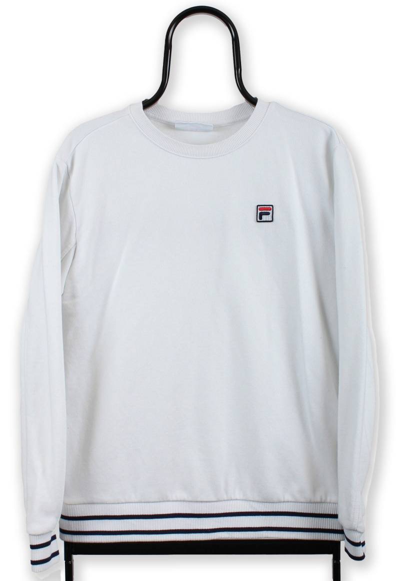 Fila Vintage Weiß Besticktes Sweatshirt - Klein von AtlasVintageGB