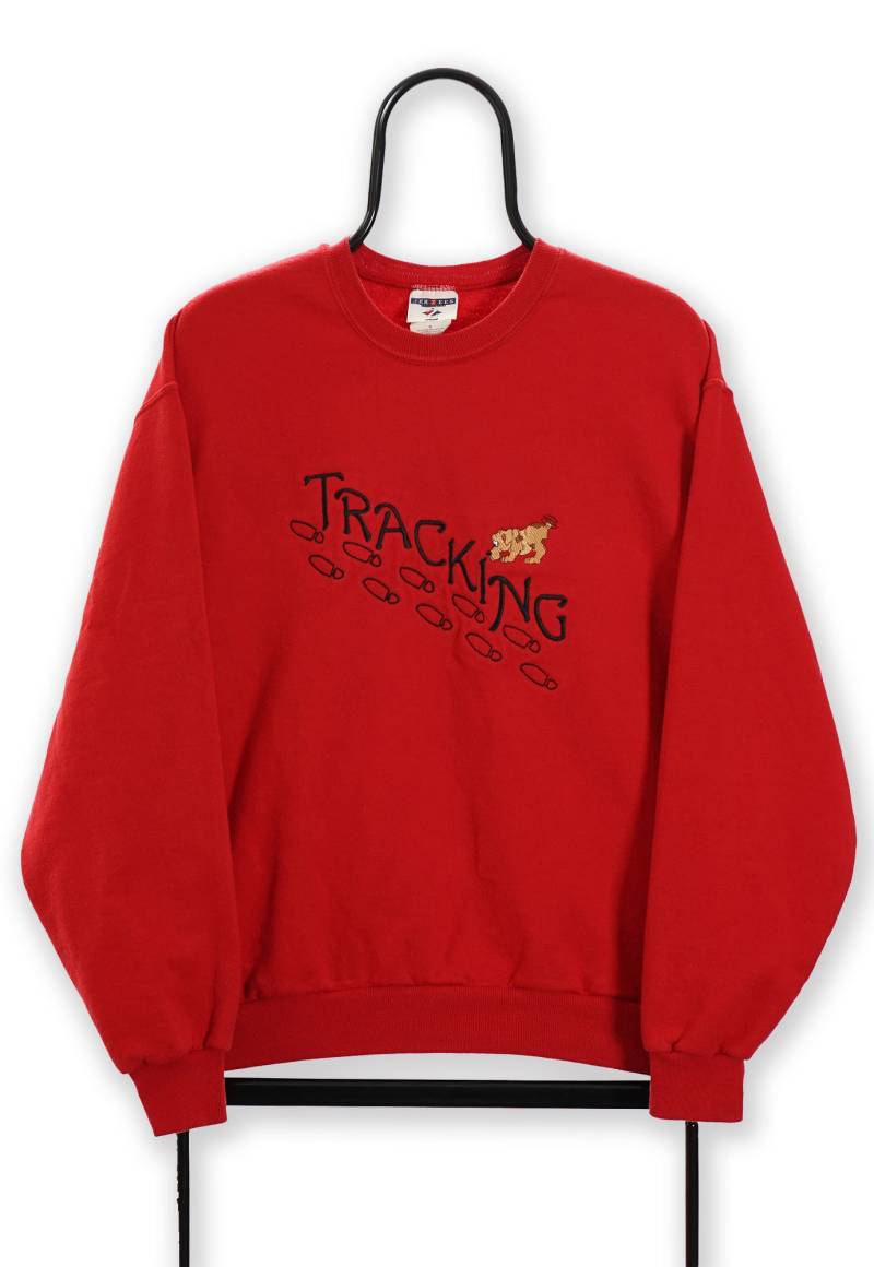 Vintage Rotes Tracking Sweatshirt - Medium von AtlasVintageGB