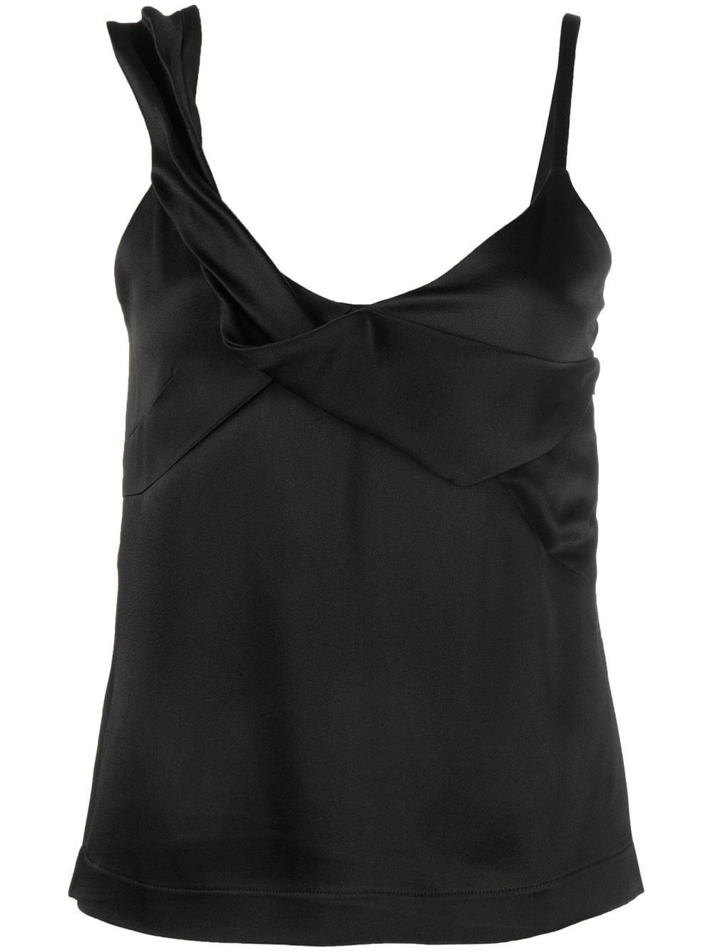 Atlein Asymmetrisches Camisole-Top - Schwarz von Atlein