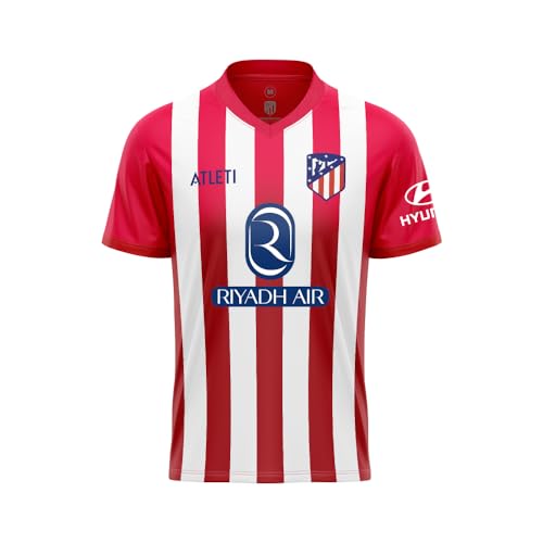 ATLETICO DE MADRID Unisex ATM Official Home Jersey 23-24 Unterhemd, Rot/Weiß, S von Atletico de Madrid