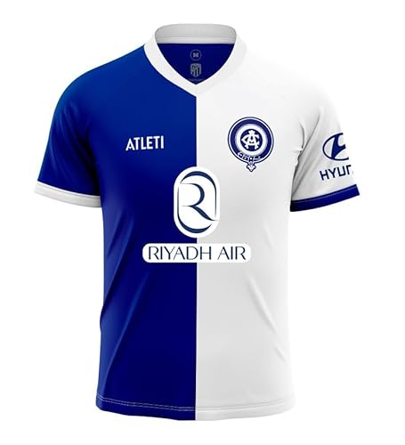 Atletico de Madrid Unisex ATM Offizielles Auswärtstrikot 23-24 Unterhemd, Weiß/Blau, S von Atletico de Madrid