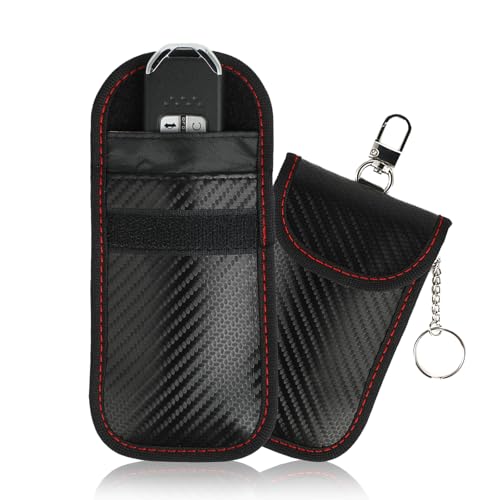 Atliberswo 2 Pack Keyless Go Schutz - autoschlüssel Schutz keyless - RFID Funkschlüssel Abschirmung Schlüsseltasche - Geeignet für Autoschlüssel von Atliberswo