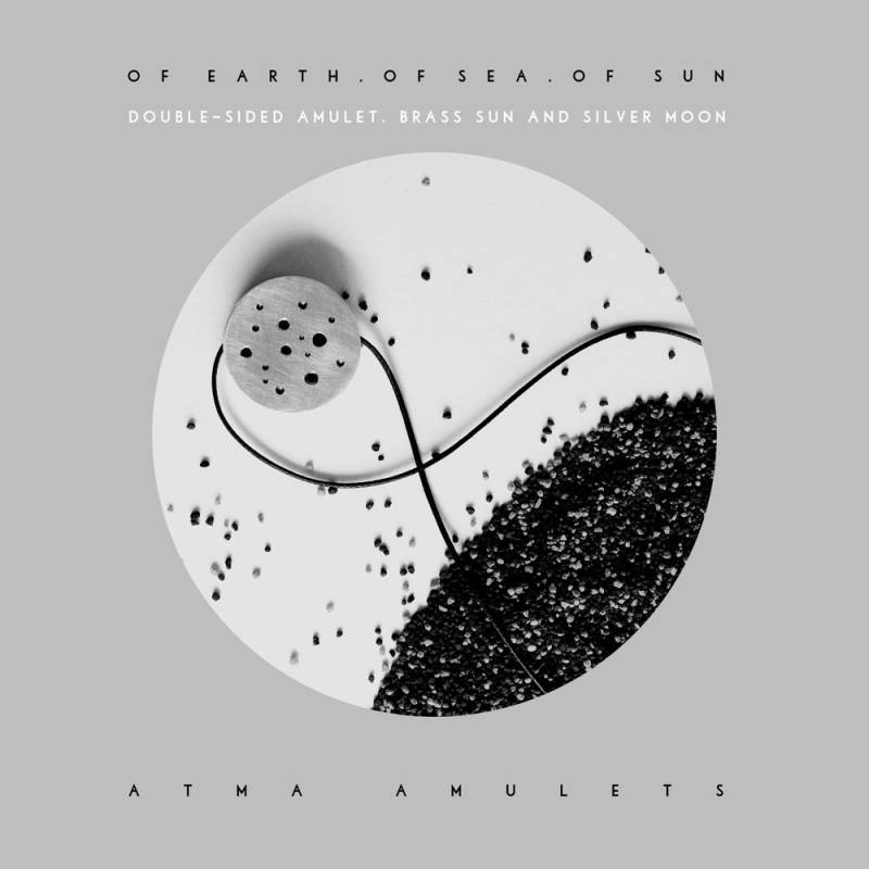 Atma Der Erde. Des Meeres. Der Sonne. Doppelseitiges Amulett. Messing Sonne Und Silber Mond von AtmaIsSpace