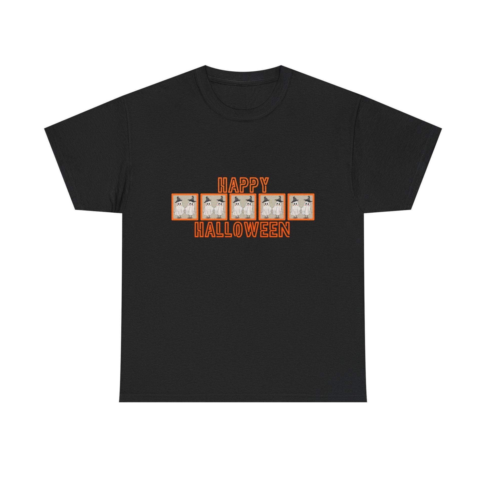 Glückliches Halloween Geist Baumwoll-T-Shirt - Gruseliges Feiertags-Shirt, Lustiges T-Shirt Glückliches Halloween Geist Baumwoll-T-Shirt - Gruseliges Feiertags-Shirt, Lustiges T-Shirt von AtoZdesignStoreGifts