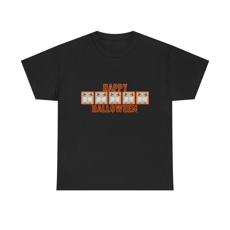 Glückliches Halloween Geist Baumwoll-T-Shirt - Gruseliges Feiertags-Shirt, Lustiges T-Shirt Glückliches Halloween Geist Baumwoll-T-Shirt - Gruseliges Feiertags-Shirt, Lustiges T-Shirt von AtoZdesignStoreGifts