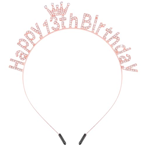 Atoden 13. Geburtstag Dekorationen für Mädchen Rose Gold Stirnbänder für Frauen Stirnband Haarband 13. Geburtstag Stirnband von Atoden
