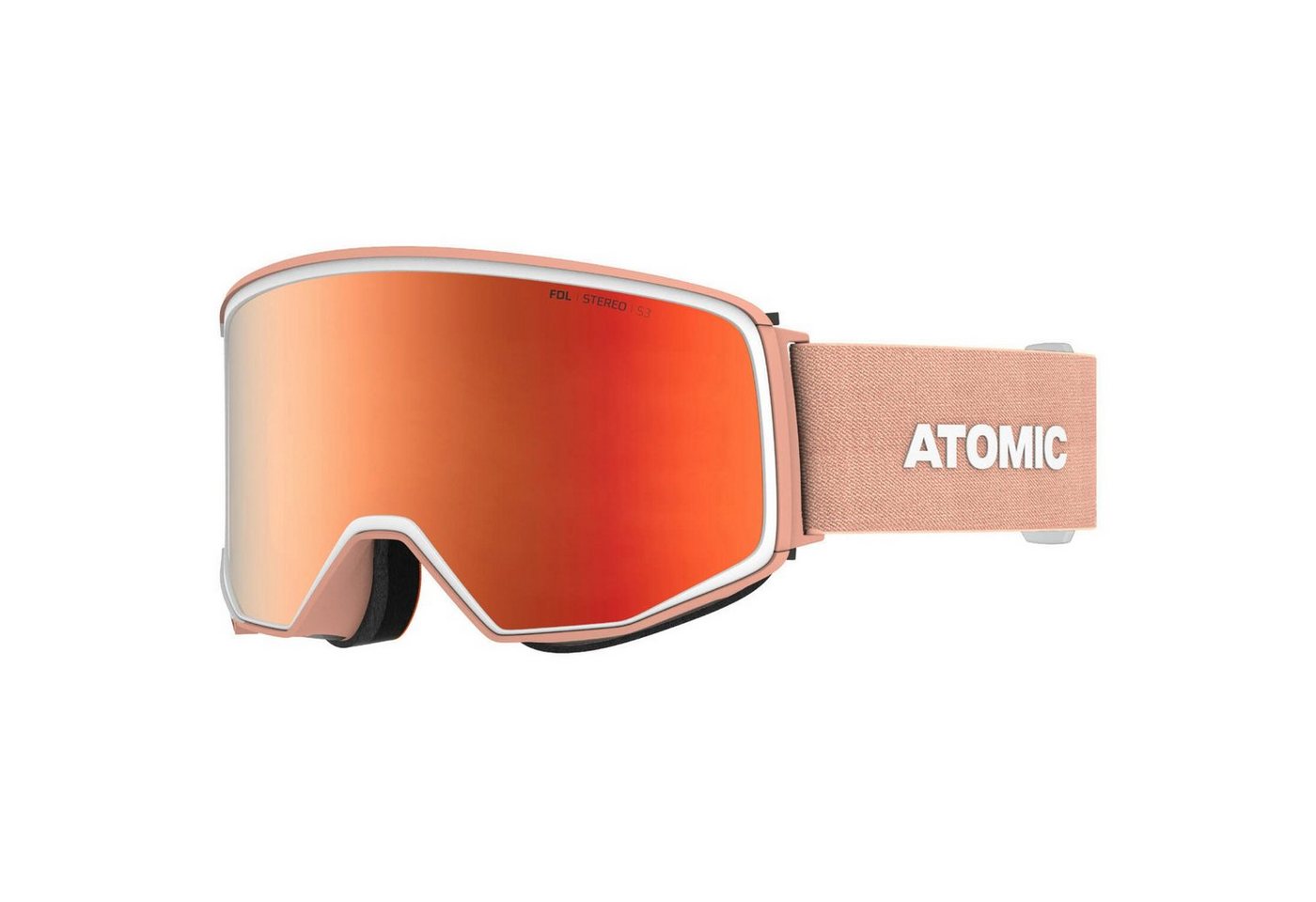 Atomic Snowboardbrille Four Q Stereo - Skibrille - Peach/All Weather von Atomic