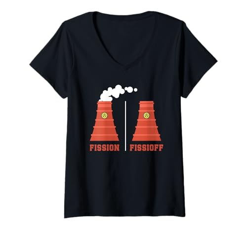 Damen Atomkraft SPALTUNG AN SPALTUNG AUS Atomkraft T-Shirt mit V-Ausschnitt Damen Atomkraft SPALTUNG AN SPALTUNG AUS Atomkraft T-Shirt mit V-Ausschnitt von Atomkraft TShirt Atom Energie Kernkraft Aktivist