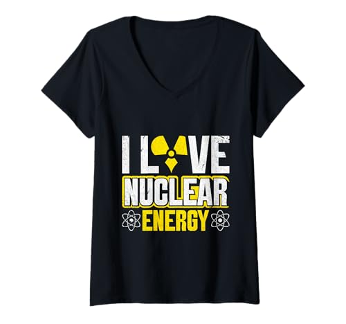 Damen Kernkraft I LOVE NUCLEAR ENERGY LUSTIG Atomkraft T-Shirt mit V-Ausschnitt Damen Kernkraft I LOVE NUCLEAR ENERGY LUSTIG Atomkraft T-Shirt mit V-Ausschnitt von Atomkraft TShirt Atom Energie Kernkraft Aktivist