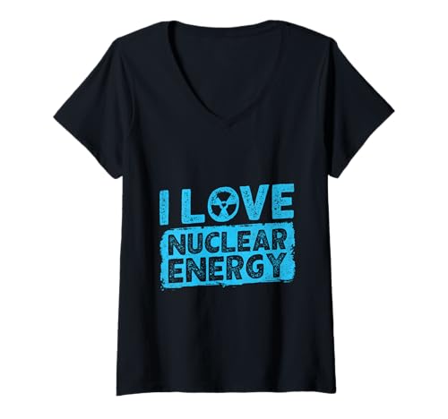 Damen Kernkraft I LOVE NUCLEAR ENERGY LUSTIG Atomkraft T-Shirt mit V-Ausschnitt Damen Kernkraft I LOVE NUCLEAR ENERGY LUSTIG Atomkraft T-Shirt mit V-Ausschnitt von Atomkraft TShirt Atom Energie Kernkraft Aktivist