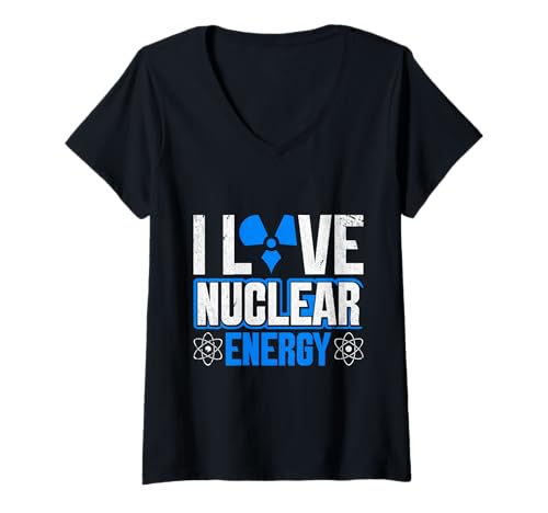 Damen Kernkraft I LOVE NUCLEAR ENERGY LUSTIG Atomkraft T-Shirt mit V-Ausschnitt Damen Kernkraft I LOVE NUCLEAR ENERGY LUSTIG Atomkraft T-Shirt mit V-Ausschnitt von Atomkraft TShirt Atom Energie Kernkraft Aktivist
