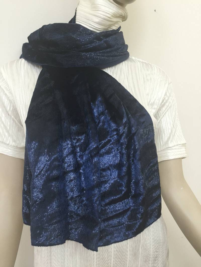 Navy Blue Lurex Scarf. Women Es Elegant Evening Scarves. Geistige Glitterei. Formale Sparkly Geschenke Für Sie von Atooda