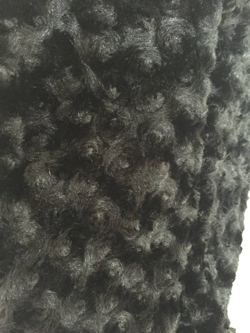 Schwarzer Kuschelfleece Infinity Schal. Rosenknospe Kunstfell Schlauchschal. Damen Infiniti Schals. Winterschals von Atooda