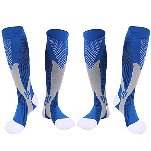 Fußballsocken, abgestufte Kompressionssocken, Sportsocken für Männer, Frauen, Fahrradsocken, Basketballsocken, elastische Socken zur Erholung, Schwangerschaftssocken, Flugreisesocken - 2 Paar von Atractivoll