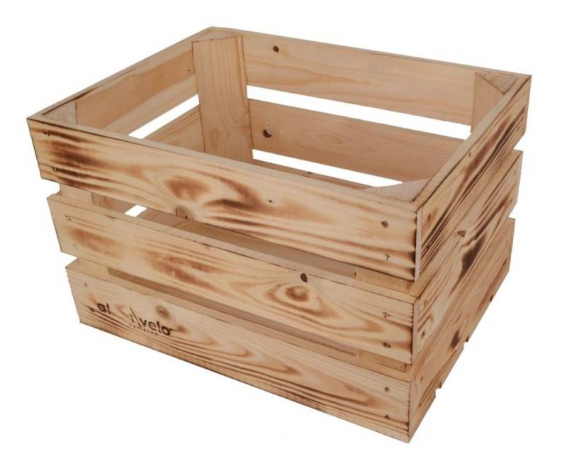 AtranVelo Fahrradkorb, Holzkorb Woody Fruit, natur 39x24x29cm von AtranVelo
