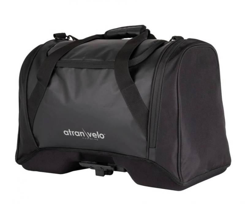 AtranVelo Fahrradkorb AtranVelo System Sporttasche Pulse 48x34x26cm schwarz 36 Liter inklusi von AtranVelo