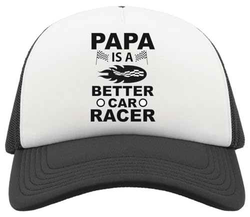 Atspauda Papa is a Better Car Racer Unisex Atmungsaktiv Halb-Mesh Cap Baseball Cap Sport Active Schwarz, Schwarz , Einheitsgröße von Atspauda