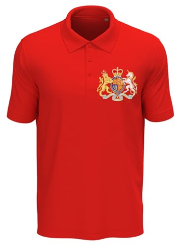 Atspauda Royal Coat of Arms of United Kingdom Herren Poloshirt Baumwolle Rot, rot, XL Atspauda Royal Coat of Arms of United Kingdom Herren Poloshirt Baumwolle Rot, rot, XL von Atspauda