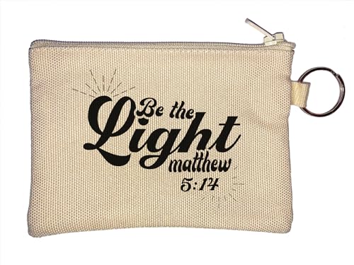 Be The Light Matthew 5 14 Schlüsselanhänger Münzbörse Beige, beige, Einheitsgröße von Atspauda
