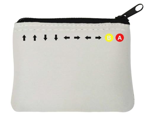 Cheat Code Neopren-Münzgeldbörse, 10 x 11 cm, Weiß, weiß, Einheitsgröße von Atspauda