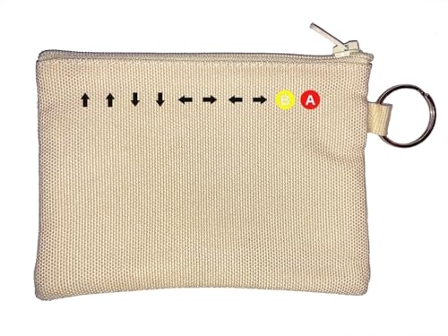 Cheat Code Schlüsselanhänger Münzbörse Beige, beige, Einheitsgröße von Atspauda