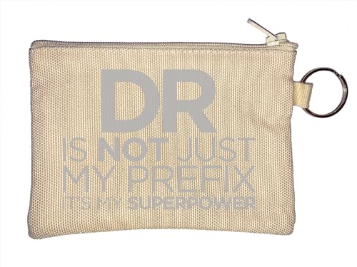 DR is Not Just My Prefix It's My Superpower Lustiger Doktor Schlüsselanhänger Münzbörse Beige, beige, Einheitsgröße von Atspauda