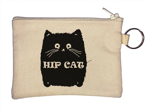 Hip Cat Fluffy Kätzchen Schlüsselanhänger Münzbörse Beige, beige, Einheitsgröße von Atspauda