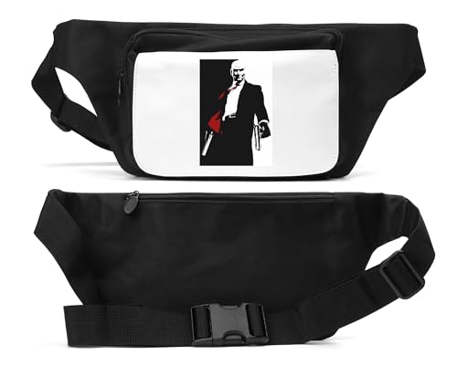 Hitting Man Unisex Hüfttasche schwarz, Schwarz , Einheitsgröße von Atspauda
