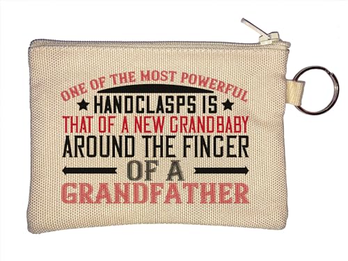 One of The Most Powerful Handclasps Father's Day Slogan Key Chain Coin Purse Beige, beige, Einheitsgröße von Atspauda