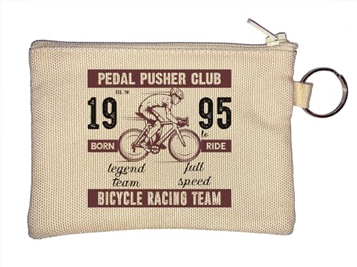 Pedal Pusher Club 1995 Born to Ride Schlüsselanhänger Münzbörse Beige, beige, Einheitsgröße von Atspauda